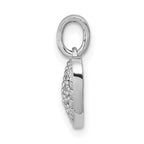 14k White Gold 1/4 carat Pave Diamond Heart Pendant