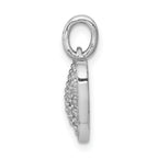 14k White Gold 3/8 carat Pave Diamond Heart Pendant