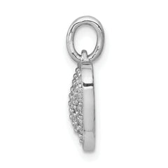 Elegant 14K White Gold Diamond Heart Pendant – A Symbol of Timeless Love