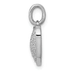 14k White Gold 1/2 carat Pave Diamond Heart Pendant