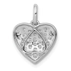 14k White Gold 1/2 carat Lab Grown Diamond VS/SI+ G+ Complete Cluster Heart Pendant
