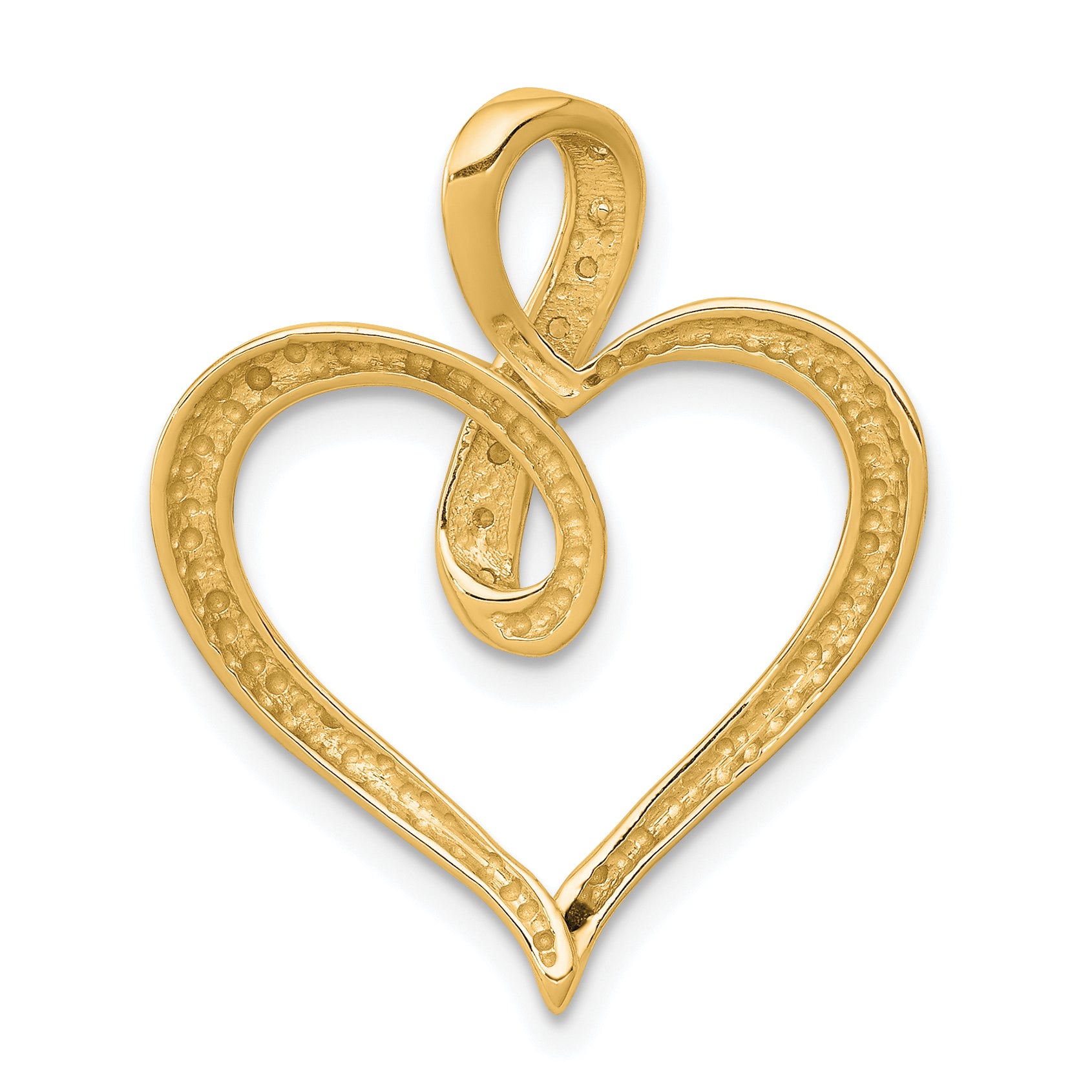 10K 1/20ct. Diamond Heart and Infinity Pendant