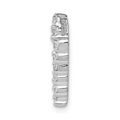 14k White Gold 1/5 carat Lab Grown Diamond VS/SI+ G+ Complete Heart Chain Slide Pendant