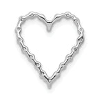 14k White Gold 1/5 carat Lab Grown Diamond VS/SI+ G+ Complete Heart Chain Slide Pendant