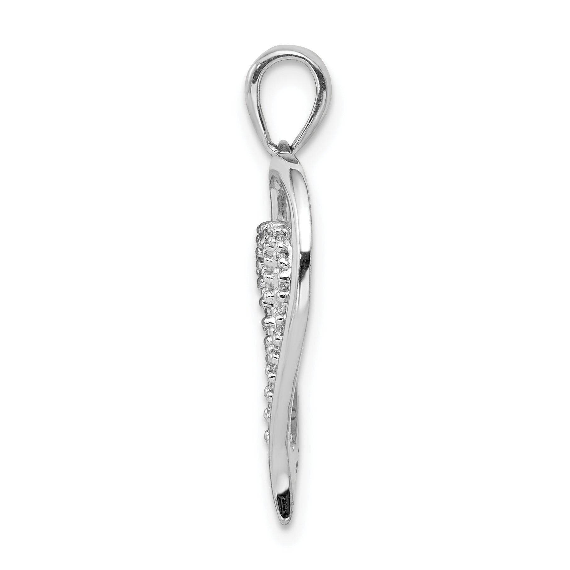 10k White Gold 1/10ct. Diamond Heart Pendant Secondary image