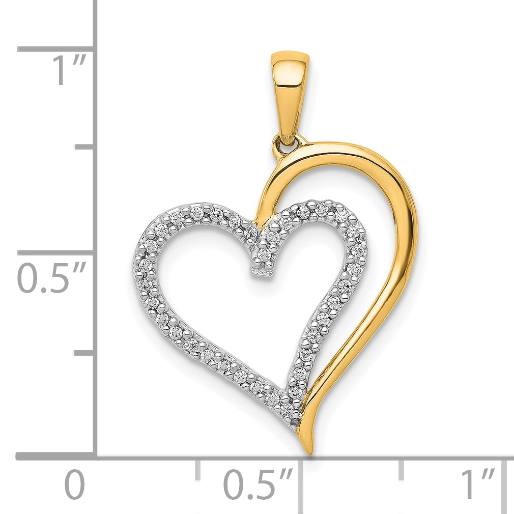 14k 1/10ct. Diamond Heart Pendant Secondary image