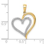 14k 1/10ct. Diamond Heart Pendant