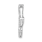 14k White Gold 1/10 carat Lab Grown Diamond VS/SI+ G+ Complete Triple Heart Chain Slide Pendant
