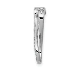 14k White Gold 1/10 carat Diamond Freeform Heart Infinity Chain Slide