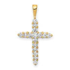 14k 1/2 carat Lab Grown Diamond VS/SI+ G+ Complete Cross Pendant