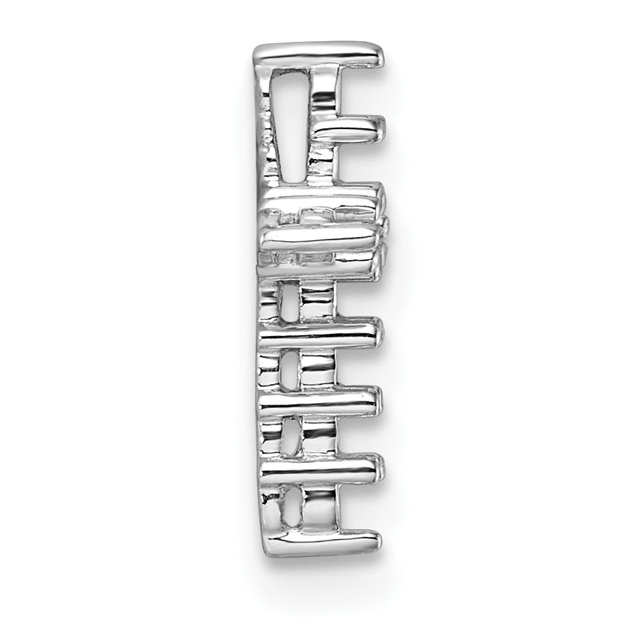 10K White Gold Diamond Cross Pendant Mounting (No Stone Included)