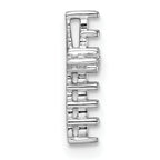 10K White Gold Diamond Cross Pendant Mounting (No Stone Included)