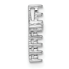 10K White Gold Diamond Cross Pendant Mounting (No Stone Included)