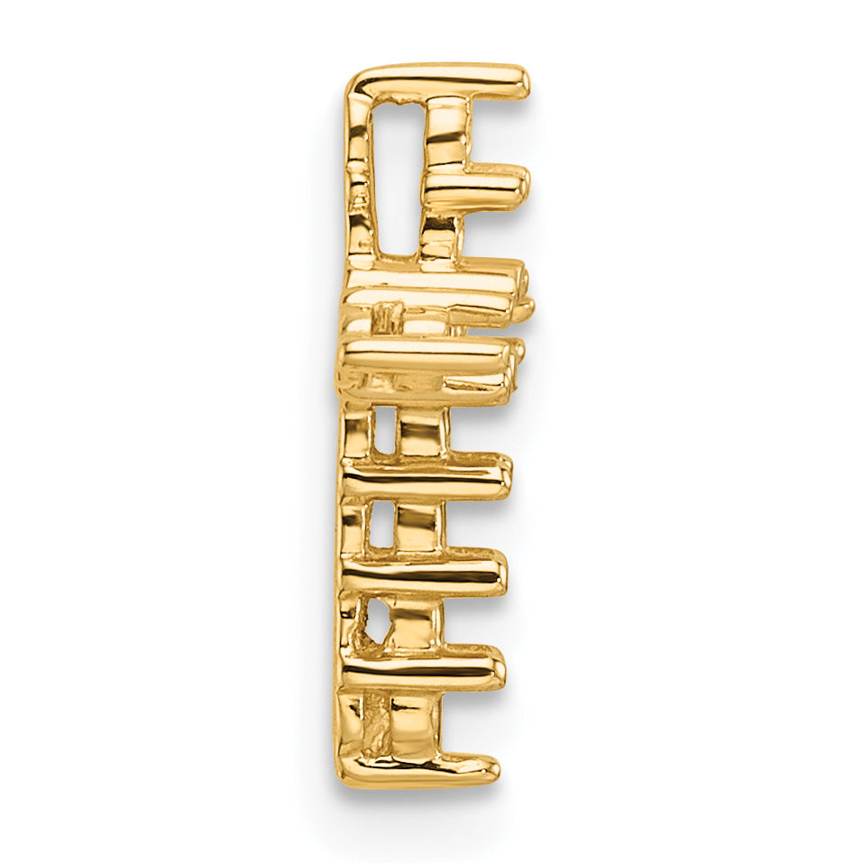10K Diamond Cross Pendant Mounting (No Stone Included)