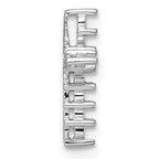 14k White Gold Diamond Cross Pendant Mounting (No Stone Included)