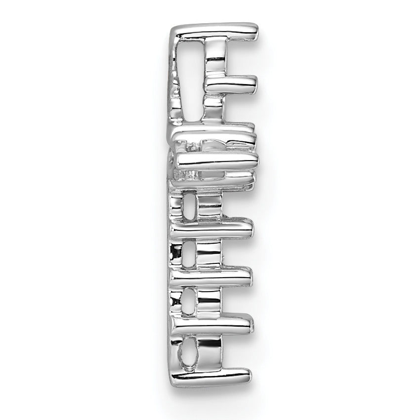14k White Gold Diamond Cross Pendant Mounting (No Stone Included)
