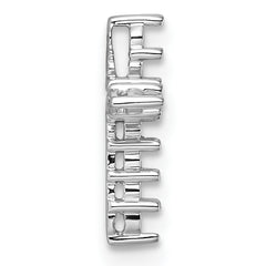 14k White Gold Diamond Cross Pendant Mounting (No Stone Included)