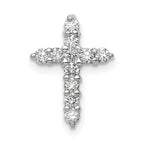 14k White Gold 1/3 carat Lab Grown Diamond VS/SI+ G+ Complete Cross Chain Slide Pendant