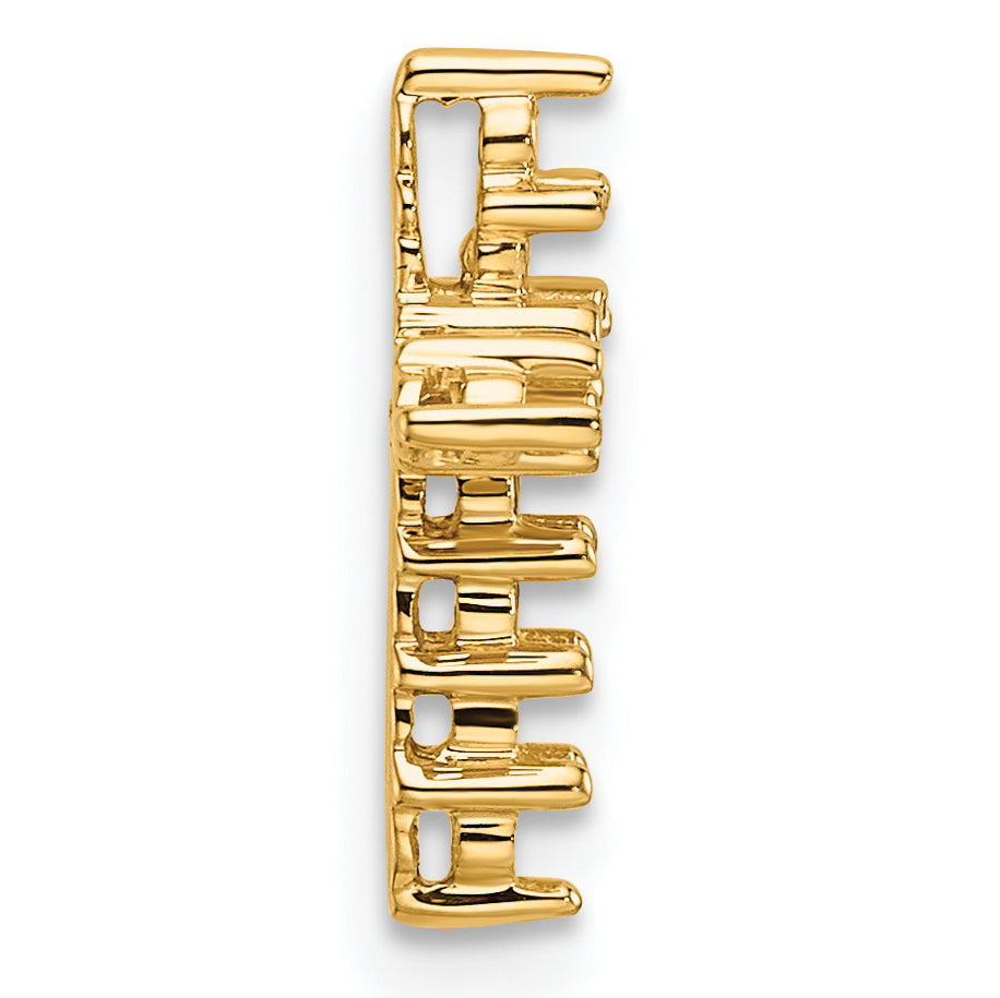 14k Diamond Cross Pendant Mounting (No Stone Included)