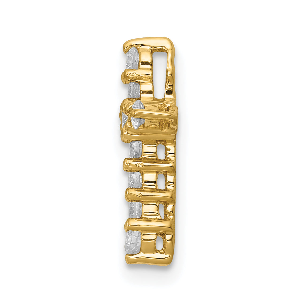 14k 1/3 carat Lab Grown Diamond VS/SI+ G+ Complete Cross Chain Slide Pendant Secondary image