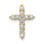 14k 1/3 carat Lab Grown Diamond VS/SI+ G+ Complete Cross Chain Slide Pendant