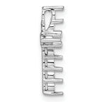 14k White Gold Diamond Cross Chain Slide Mounting