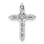 14k White Gold Diamond Cross Chain Slide Mounting