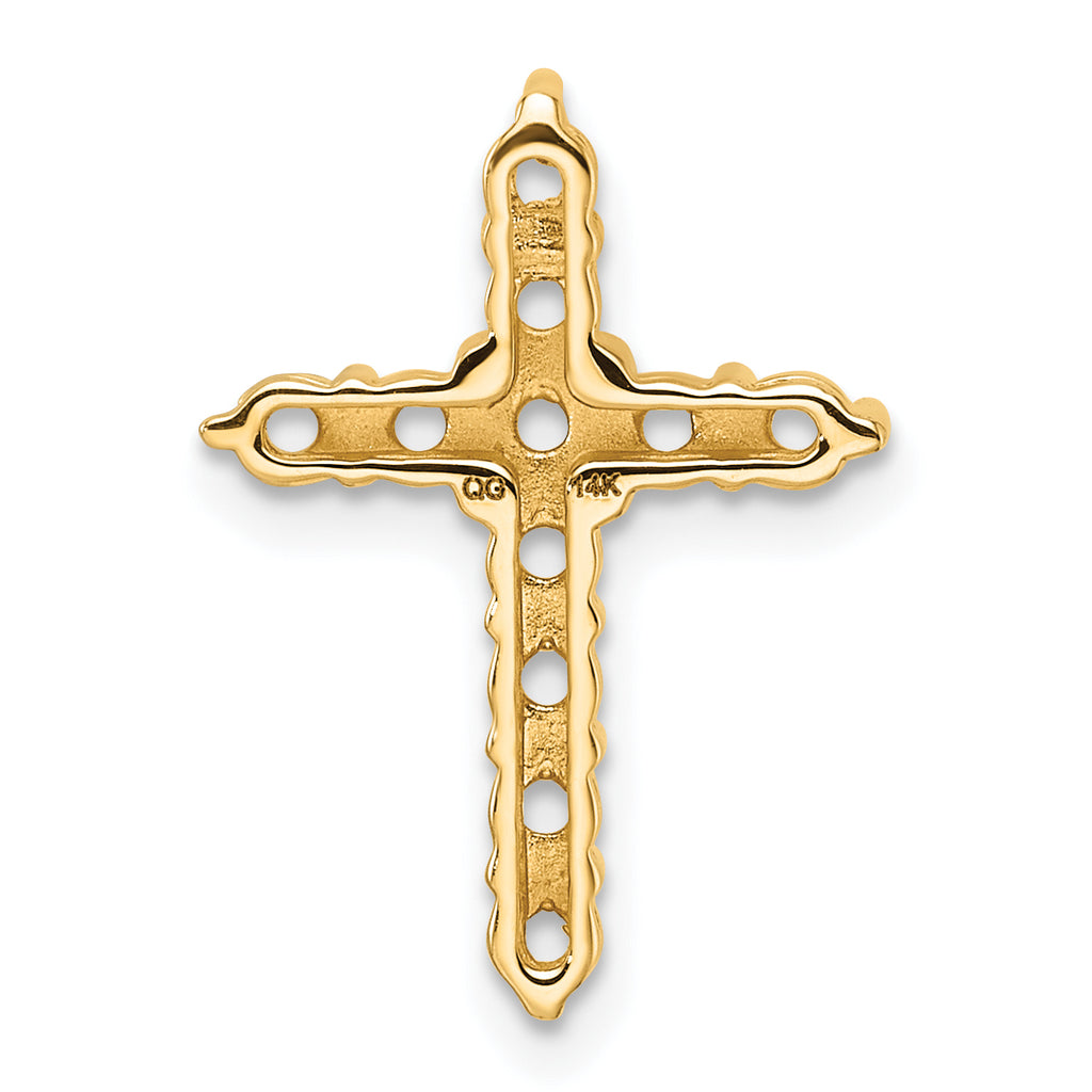 14k Diamond Cross Chain Slide Mounting
