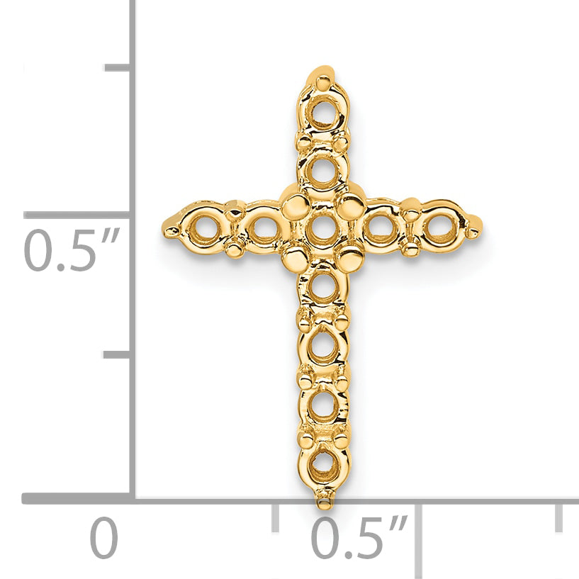 14k Diamond Cross Chain Slide Mounting