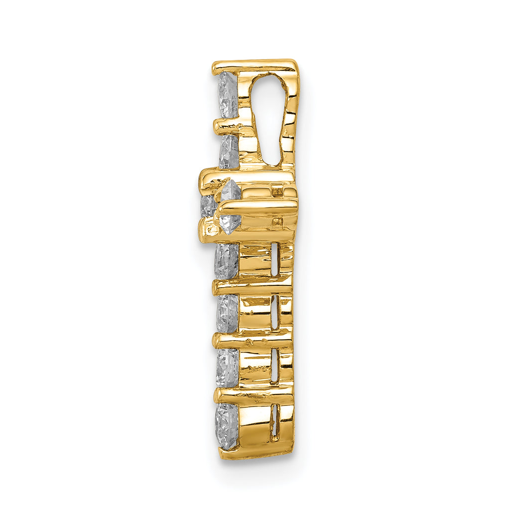 14k 3/4 carat Lab Grown Diamond VS/SI+ G+ Complete Cross Chain Slide Pendant