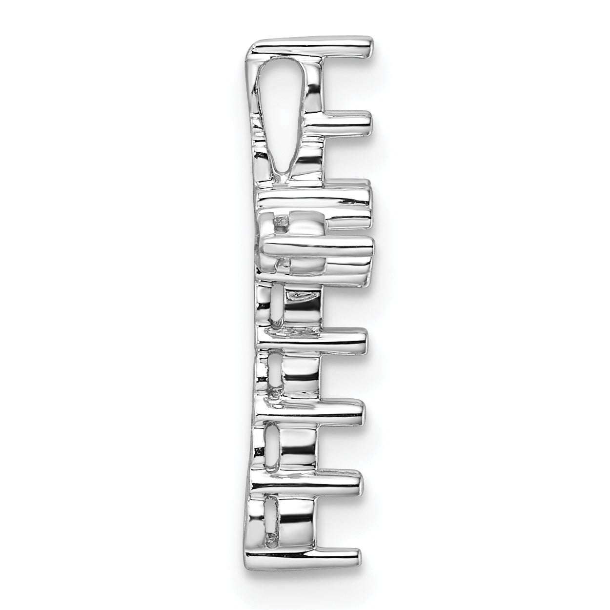 14k White Gold Diamond Cross Chain Slide Mounting (No Stone Included) Secondary image