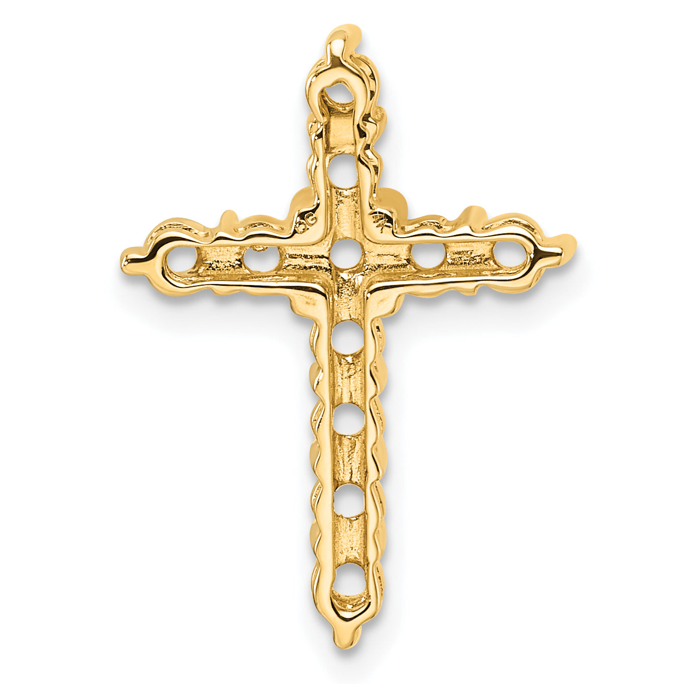 14k Diamond Cross Chain Slide Mounting