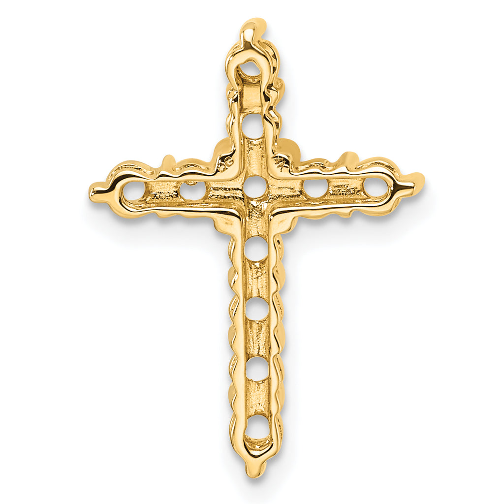 14k Diamond Cross Chain Slide Mounting