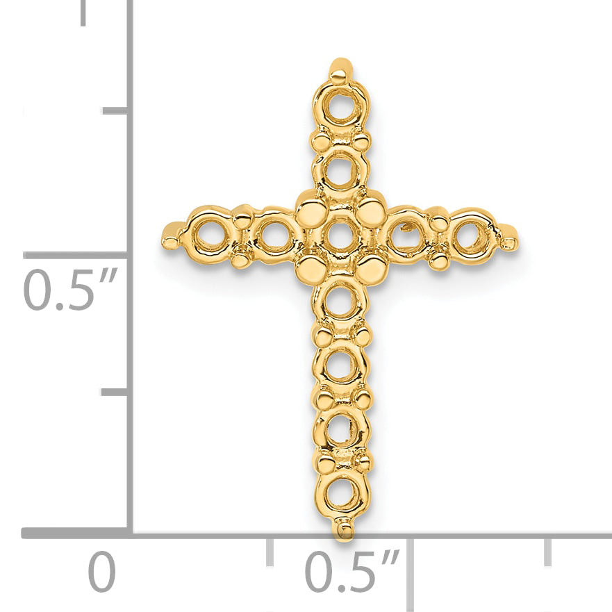 14k Diamond Cross Chain Slide Mounting