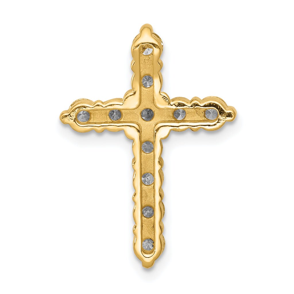 14k 1 carat Lab Grown Diamond VS/SI+ G+ Complete Cross Chain Slide Pendant