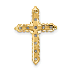 14k 1 carat Lab Grown Diamond VS/SI+ G+ Complete Cross Chain Slide Pendant