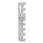 14k White Gold Diamond Cross Chain Slide Mounting