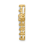 14k 1 1/4 carat Lab Grown Diamond VS/SI+ G+ Complete Cross Chain Slide Pendant