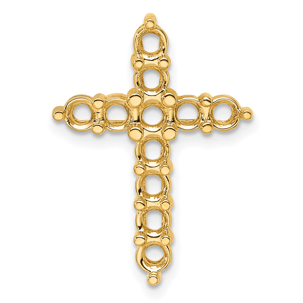 14k Diamond Cross Chain Slide Mounting