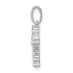 14k White Gold 1/10 carat Lab Grown Diamond VS/SI+ G+ Complete Latin Cross Pendant