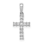 10K White Gold 1/20ct. Diamond Latin Cross Pendant