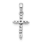 14k White Gold 1/10 carat Lab Grown Diamond VS/SI+ G+ Complete Cross Pendant