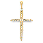 14k 1 carat Lab Grown Diamond VS/SI+ G+ Complete 18 inch Cross Pendant Necklace