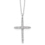 14k White Gold 1 carat Lab Grown Diamond VS/SI+ G+ Complete 18 inch Cross Pendant Necklace