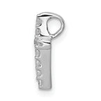 14k White Gold 1/5 carat Lab Grown Diamond VS/SI+ G+ Complete Chain Slide Pendant