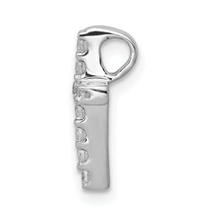 14k White Gold 1/5 carat Lab Grown Diamond VS/SI+ G+ Complete Chain Slide Pendant