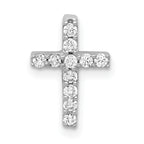 14k White Gold 1/5 carat Lab Grown Diamond VS/SI+ G+ Complete Chain Slide Pendant