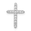 10K White Gold Diamond Cross Pendant