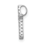 14k White Gold 1/8 carat Lab Grown Diamond VS/SI+ G+ Complete Cross Chain Slide Pendant