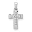 10K White Gold Diamond Cross Pendant
